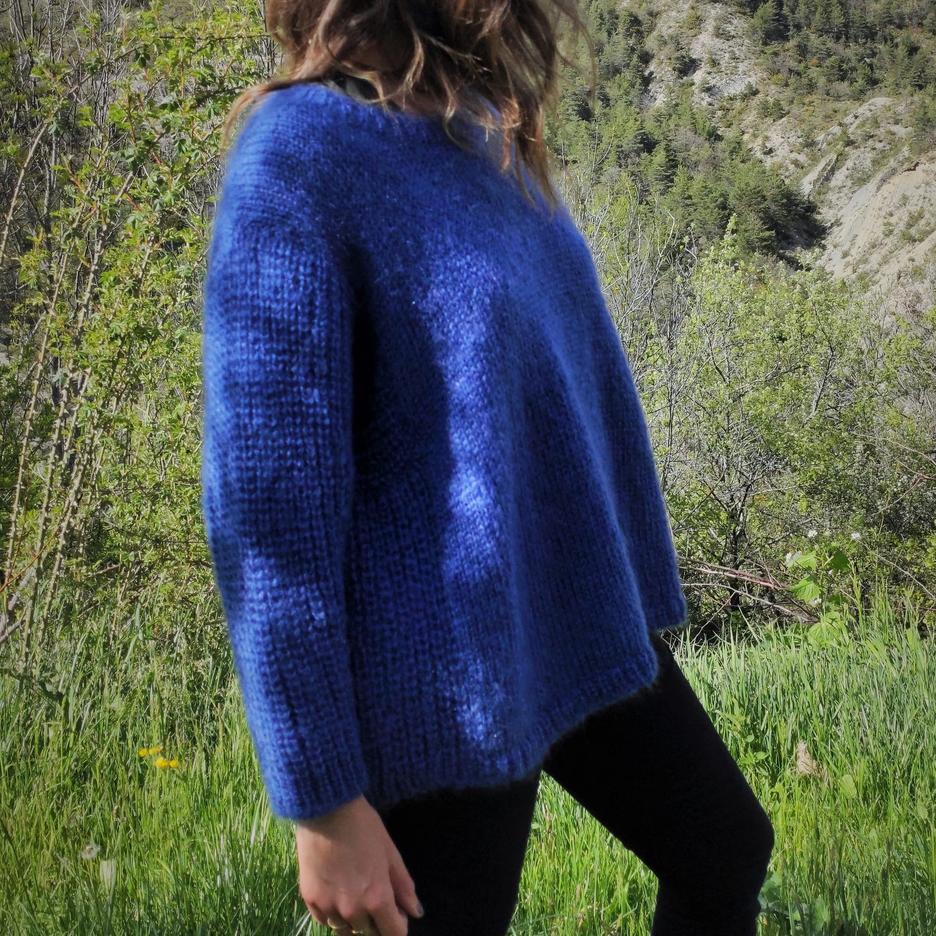 Pull Femme épais en laine mohair Bleu marine Vicomte A. – Vicomte A